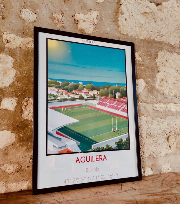 Affiche stade Aguilera I Biarritz I Biarritz Olympique I Stade rugby