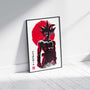 Affiche San Goku cercle 2 - Dragon ball - Collection red