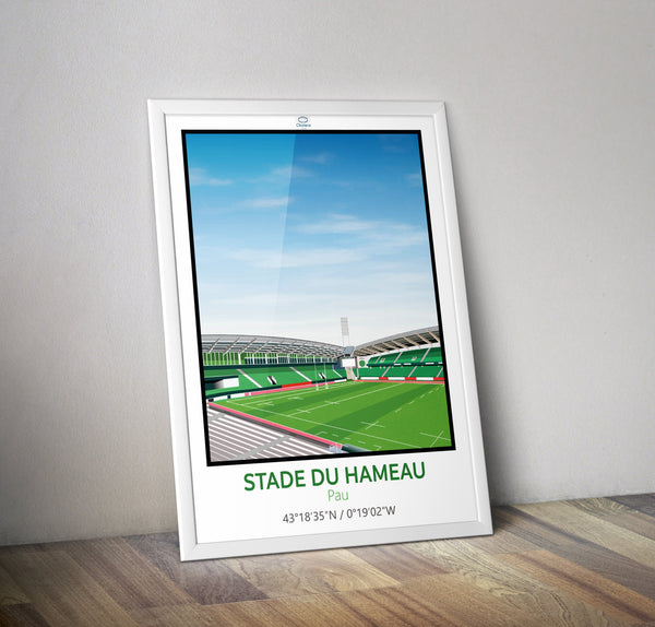 Affiche stade Hameau Pau I Stade du rugby I Affiche stade du HAMEAU