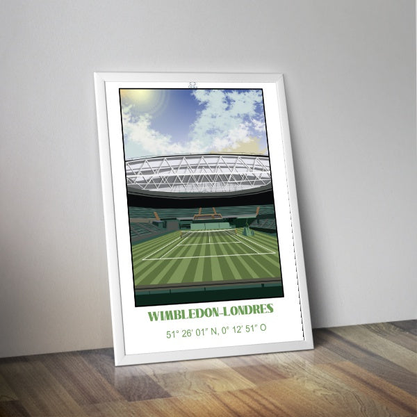 Affiche Winblebon Londres I Affiche tennis I Affiche sport